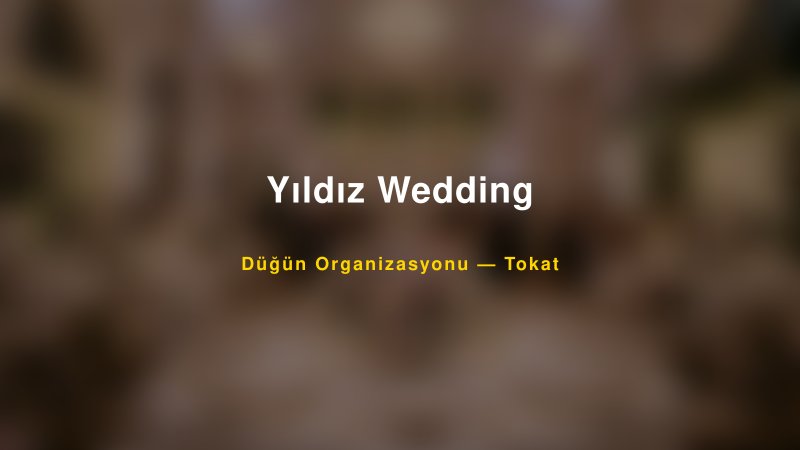 Yıldız Wedding Tokat Düğün Organizasyon Firması