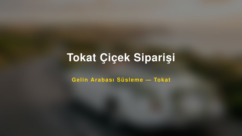 Tokat Çiçek Siparişi Tokat Gelin Arabası Süsleme