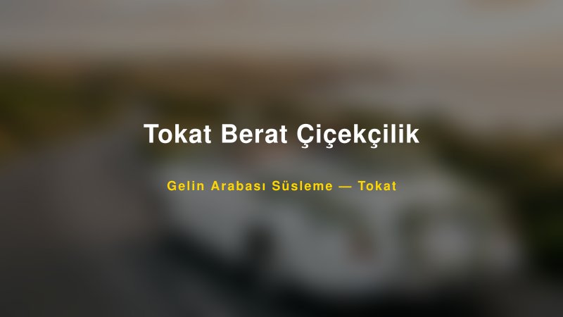 Tokat Berat Çiçekçilik Gelin Arabası Süsleme Fiyatları — 1